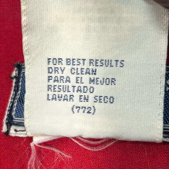 Erika Classics Wool Blend Vest Womens Sz L Metal Button Red Floral Embroidery - Picture 11 of 11